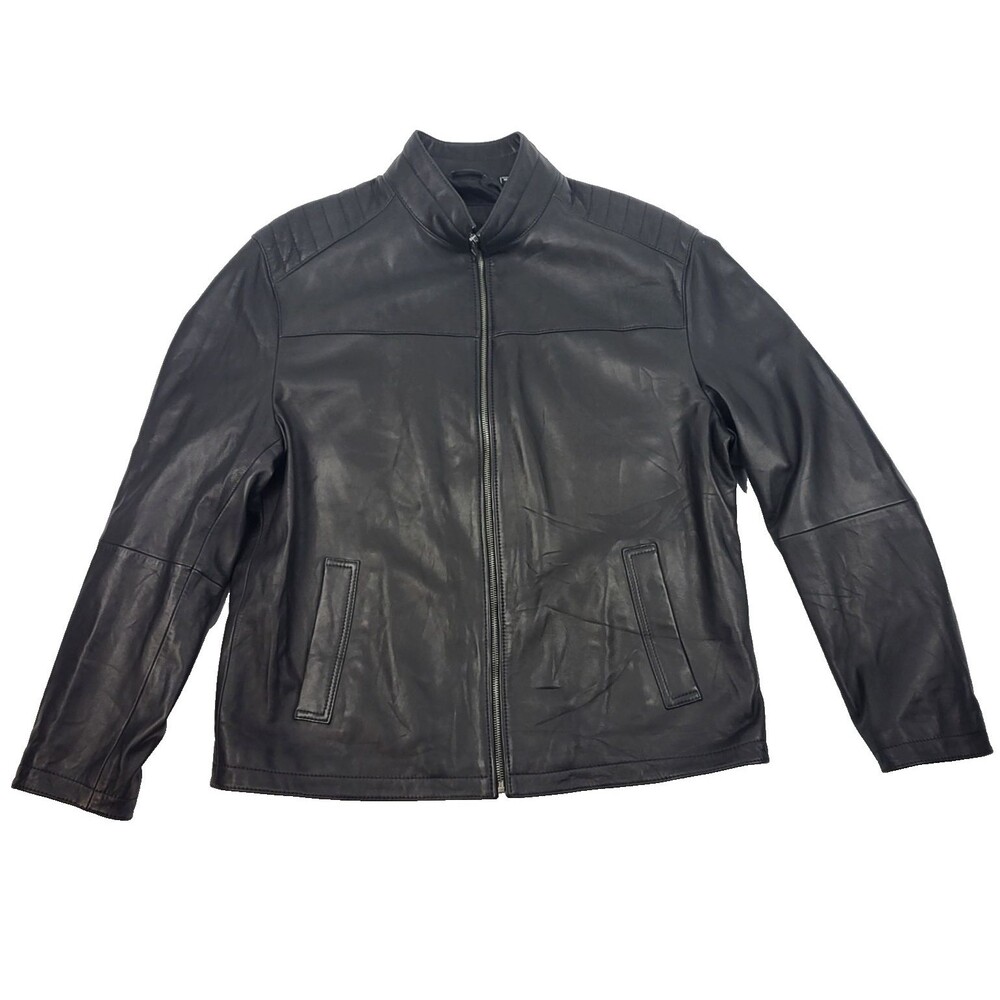 Murano Premium Leather Genuine jacket Lamb Skin Black